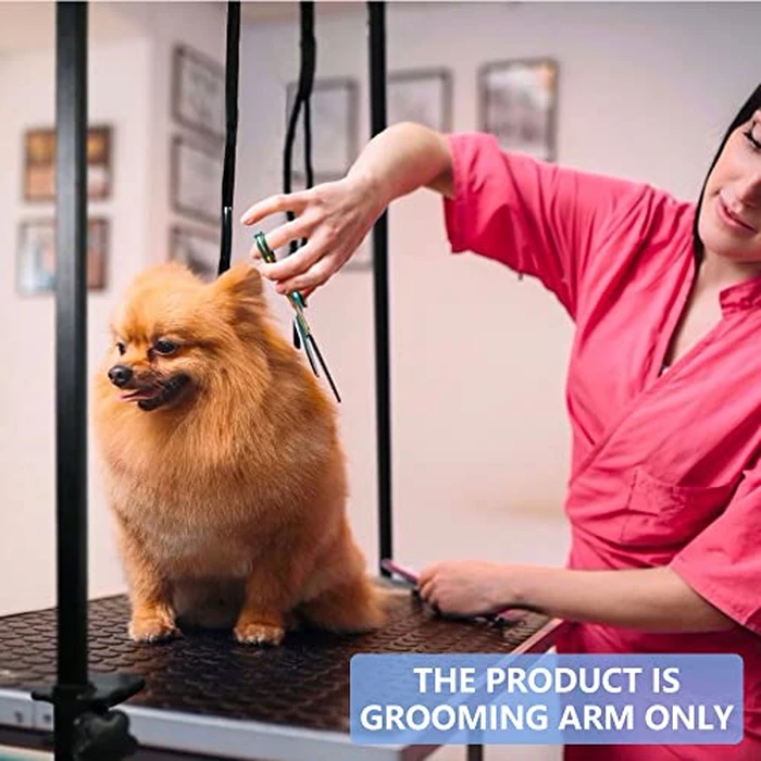 LEIBOU H-Shape Dog Grooming Arm Pet Supplies Grooming Table Arm with 3 Noose and Clamp Heavy Duty Aluminum Alloy Frame with 35.4” Adjustable Height and 36.2” ~ 50” Adjustable Width Dog Grooming Kit by LEIBOU - Image 7