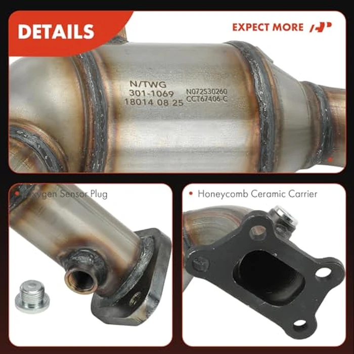 A-Premium Front Exhaust Manifold Catalytic Converter with Gasket Kit Direct-Fit Compatible with Chevrolet Traverse 2018-2023, Traverse Limited 2024 & Buick Enclave 2018-2024, 3.6L, E.P.A. Compliant by A-Premium - Image 8