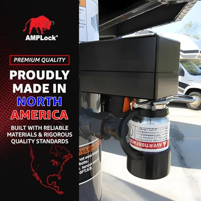 AMPLock - U-LBG Heavy Duty Unhitched Gooseneck Hitch Tube Lock - Utility Gooseneck Trailer Locks Keyed Alike, Patented Anti-Theft Trailer Hitch Locks with Keys and Push-and-Lock Cylinder System by AMPLock - Image 6