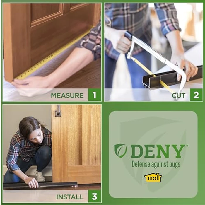 M-D Building Products 40718 Vinyl DENY(TM) Heavy-Duty U-Shape Slide-On Under Door Seal, Easy-to-Install, Weatherproof Seal for Doors, Bug Stopper, Effective Draft Blocker, Ideal for Home (36 Inch, Brown) by M-D Building Products - Image 5