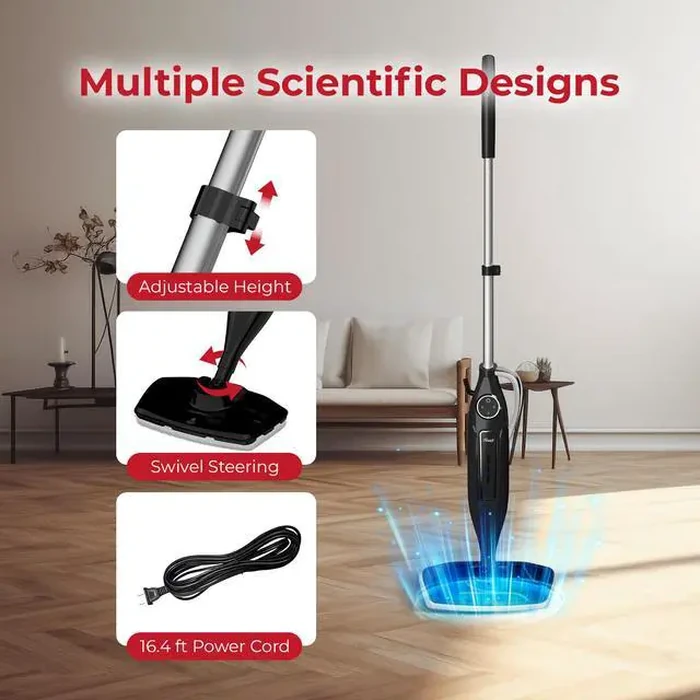 Rosewill 11-in-1 Steam Mop, 260 degreesF Handheld Steam Cleaner, 1200W Detachable Steam Mops for Floor Cleaning, Removable Tank, Multi-Purpose Steamer for by Rosewill - Image 8