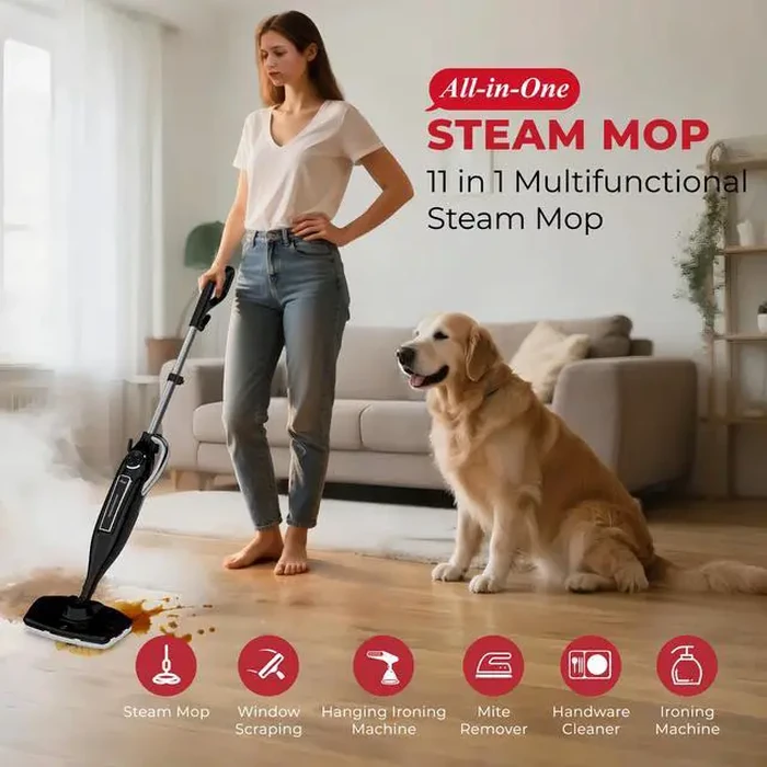 Rosewill 11-in-1 Steam Mop, 260 degreesF Handheld Steam Cleaner, 1200W Detachable Steam Mops for Floor Cleaning, Removable Tank, Multi-Purpose Steamer for by Rosewill - Image 3