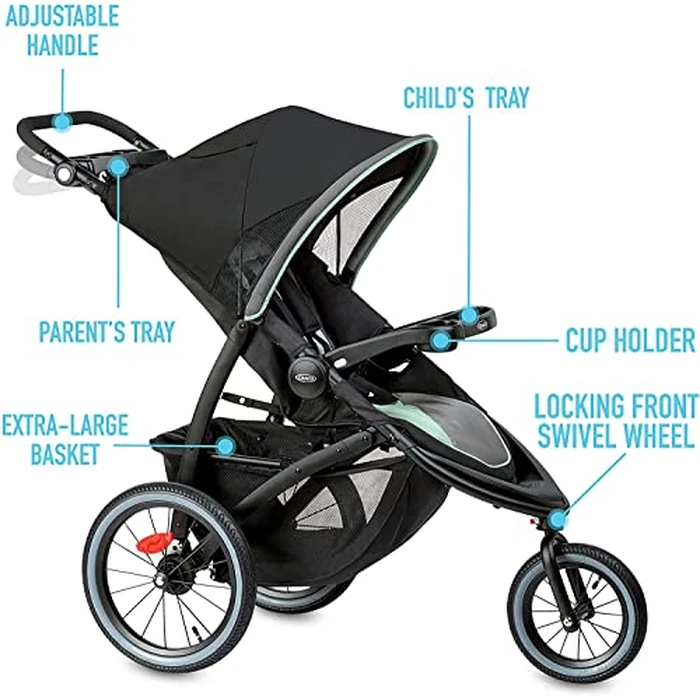 Graco FastAction Jogger LX Stroller, Drive by Graco - Image 8