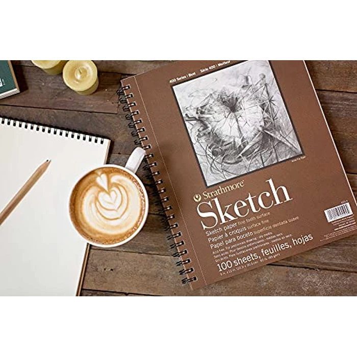 Strathmore 400 Series Sketch Pad, 9x12 inch, 100 Sheets - Artist Sketchbook for Drawing, Illustration, Art Class Students by Strathmore - Image 1