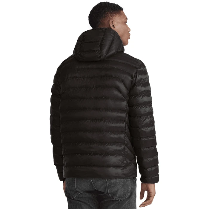 Polo Ralph Lauren Men's Hoodie Puffer Jacket (Black, L) by POLO RALPH LAUREN - Used - Like New condition - US$144.69