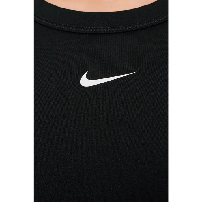 Nike Women's One Fitted Dri-Fit Crop Tank, Black/White, Large by Nike - Image 5