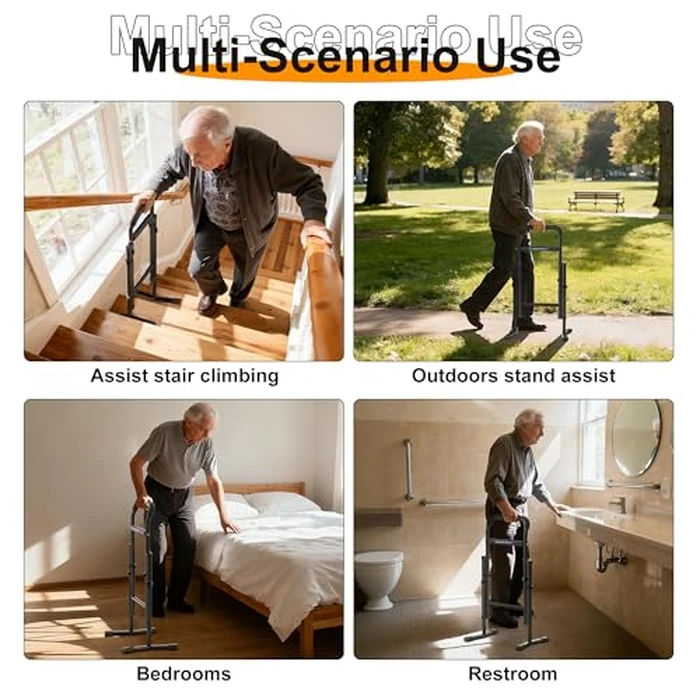 Support Way Stand and Sit Assist Device for Elderly, 2-in-1 Mobility Aid for Couch & Stairs, Adjustable Standing Cane with Wide Base, Lift Assist for Chair, Bed, Toilet- 450 Capacity by Support Way - Image 6