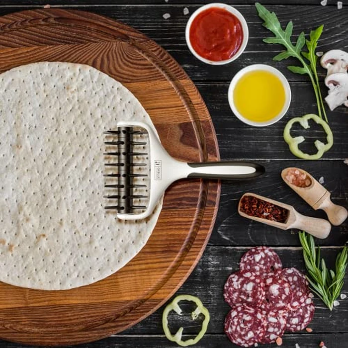 Orblue Pizza Dough Docker Pastry Roller with Spikes, Pizza Docking Tool for Home & Commercial Kitchen - Pizza Making Accessories that Prevent Dough from Blistering, Black by Orblue - Image 7