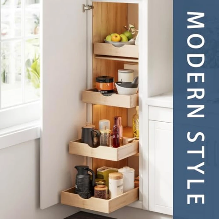 Draworia Pull Out Cabinet Drawers - 6x2 Size Options (12-23'W,18-21'D), Pre-Assembled with Soft Close Slides, Solid Beechwood, Easy Installation(18'W x 18'D) by Draworia - Image 3