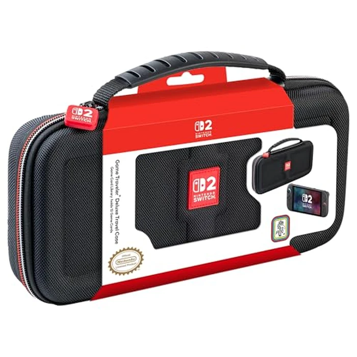 R.D.S. INDUSTRIES, INC. - Game Traveler Deluxe Licensed Travel Case for Nintendo Switch, Nintendo Switch 2, OLED, Black Small (NS241) by RDS Industries, Inc - Image 1