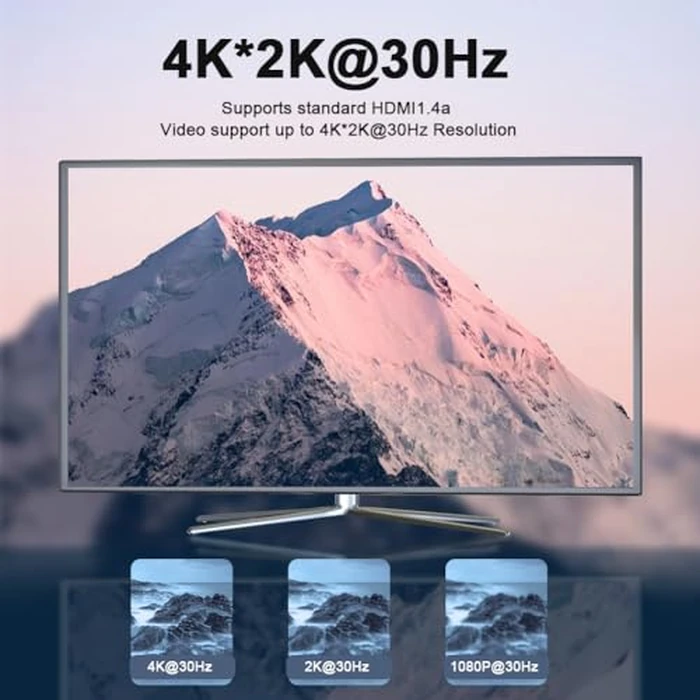 E-link Mini 4K HDMI Fiber Extender to Fiber Converter,Mini 4K/30Hz HDMI Over Single-Core Multimode Extender Up to 300m, OM3 Multi-Mode by E-link - Image 5