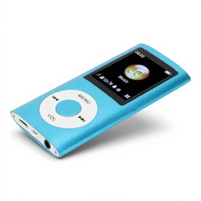 MP3 Player, Portable Lossless Sound Slim MP3 Music Player with Earphone, 1.8 Inch LCD Screen Digital Music Player, Support Up to 64GB (Blue) by Luqeeg - Used - Like New condition - US$15.55