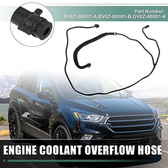 X AUTOHAUX Engine Coolant Overflow Hose for ford escape 1.6L 2013-2016 For Ford Transit Connect 1.6L Radiator Hose BV6Z-8B081-A BV6Z-8B081-B GV6Z-8B081-K by X AUTOHAUX - Image 2