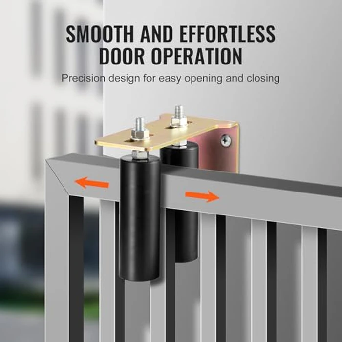 VEVOR Sliding Gate Kit, 6” Rolling Gate Hardware Kit with L-Bracket, Universal Adjustable Sliding Gate Rollers, Heavy Duty Sliding Gate Guide Roller for Sliding Gates and Rolling Door,Black by VEVOR - Image 5