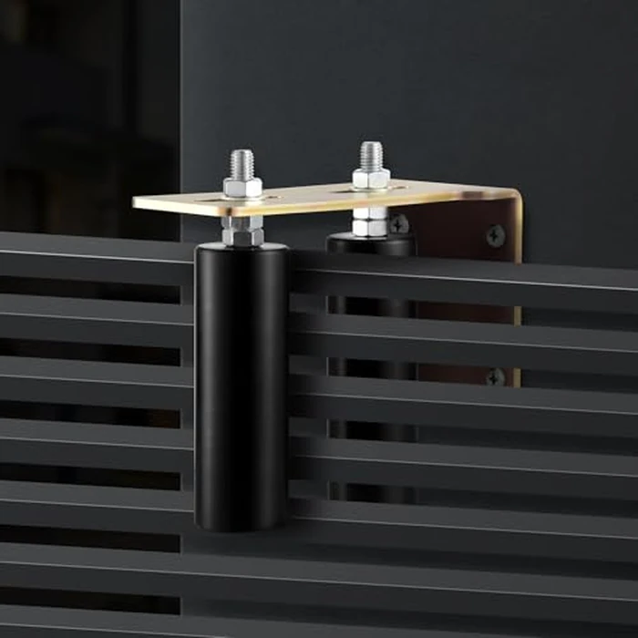 VEVOR Sliding Gate Kit, 6” Rolling Gate Hardware Kit with L-Bracket, Universal Adjustable Sliding Gate Rollers, Heavy Duty Sliding Gate Guide Roller for Sliding Gates and Rolling Door,Black by VEVOR - Image 8