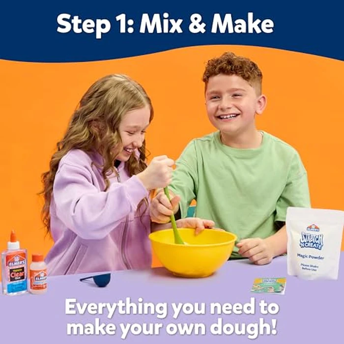Elmer’s Stretch 'N Create Dough Kit, 3 Ways to Play, Personalization Kit, 16 Piece Kit - Kids Activity, Creative Fun, Arts & Crafts by Elmer's - Image 4