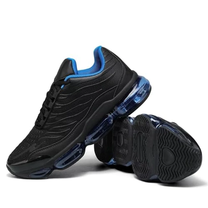 Men's Air Running Shoes Non Slip Workout Casual Sport Shoes for Men Basketball Sneakers Fashion Tennis Sport Fitness Cross Trainers Black/Blue by Srenket - Image 6