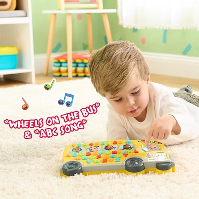 Just Play Cocomelon Learning Bus, Over 85 Learning Phrases, Counting, Alphabet, Music, Sounds, Yellow, Kids Toys for Ages 18 Month by Just Play - Image 4