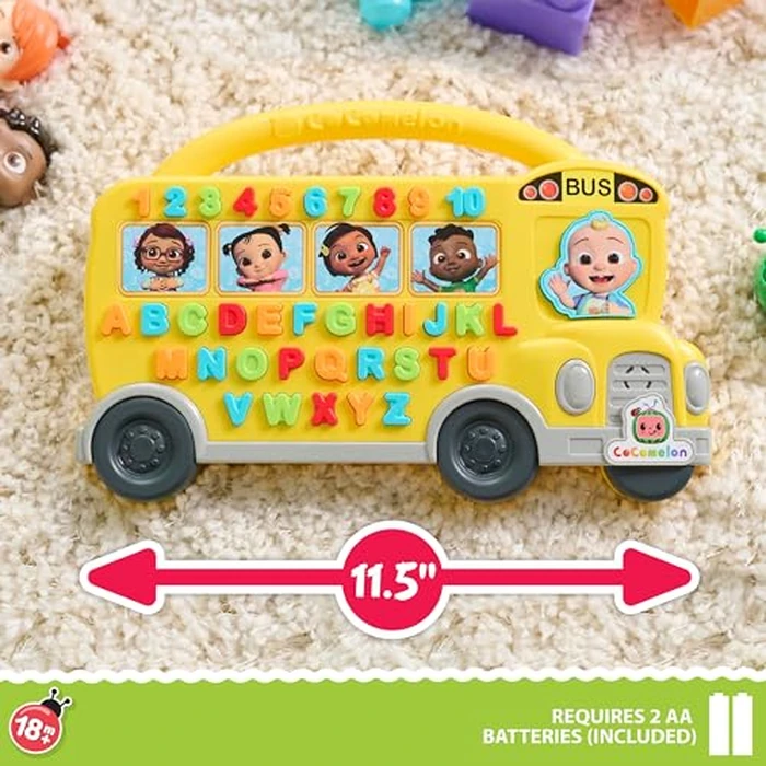 Just Play Cocomelon Learning Bus, Over 85 Learning Phrases, Counting, Alphabet, Music, Sounds, Yellow, Kids Toys for Ages 18 Month by Just Play - Image 5