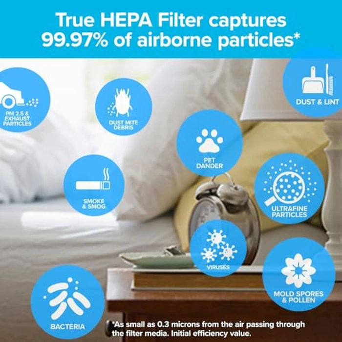 Filtrete F2 Room Air Purifier Filter, True HEPA Premium Allergen, Bacteria, and Virus, 13 in. x 8.2 in., 2-Pack, works with devices: FAP-C02, FAP-C03, FAP-SC02, and FAP-T03 by Filtrete - Image 3