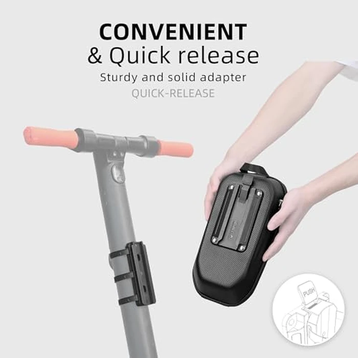 Rhinowalk Scooter Bag Quick Release Handlebar Bag Waterproof Front Storage Bag Bike Frame Bag for Electric Scooter/Bicycle/Motorcycle by Rhinowalk - Image 2