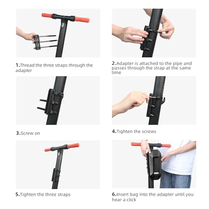 Rhinowalk Scooter Bag Quick Release Handlebar Bag Waterproof Front Storage Bag Bike Frame Bag for Electric Scooter/Bicycle/Motorcycle by Rhinowalk - Image 5