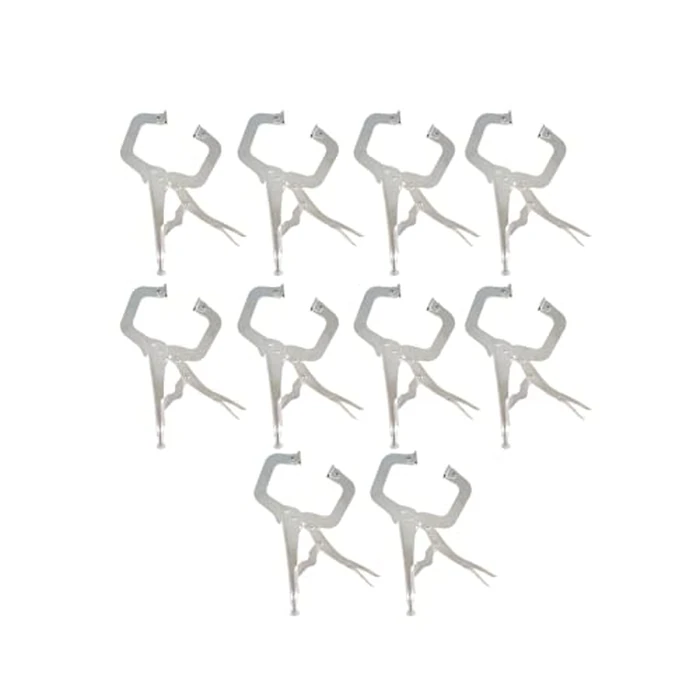 Timunr 10Pcs 11 Inch Locking C Clamps with Swivel Pads Locking Alloy Steel C Clamps Set Heavy Duty C-Type Locking Plier Table and Tool Vise Grip. by Timunr - Image 2