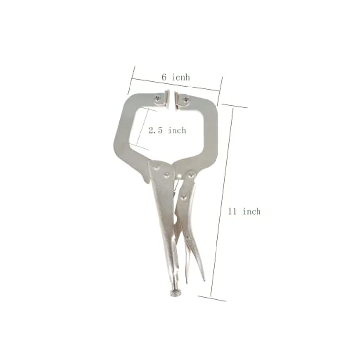 Timunr 10Pcs 11 Inch Locking C Clamps with Swivel Pads Locking Alloy Steel C Clamps Set Heavy Duty C-Type Locking Plier Table and Tool Vise Grip. by Timunr - Image 3