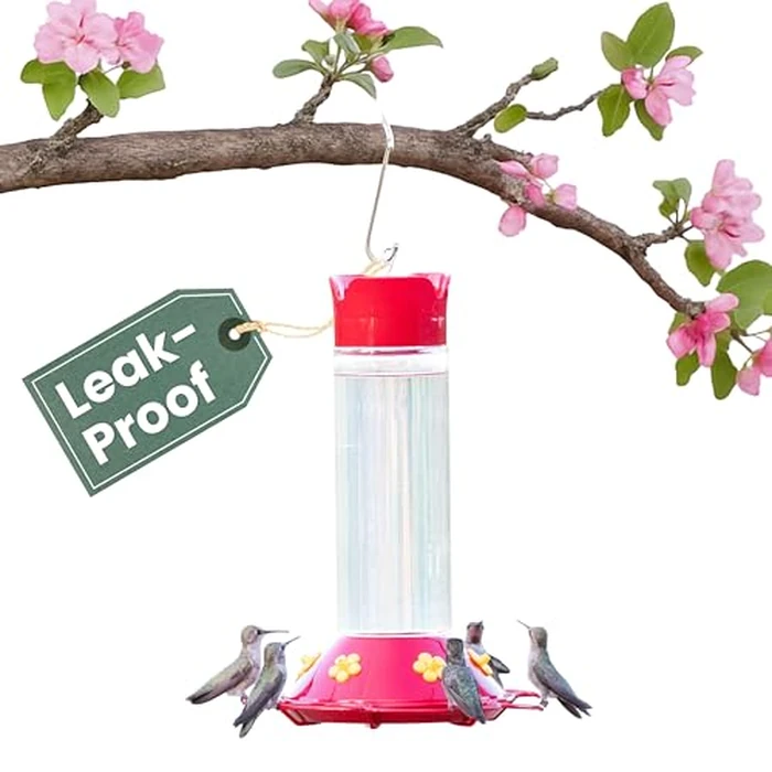 Perky-Pet 209B-1SR Glass Hummingbird Feeders for Outdoors Hanging - 30 fl oz Nectar Capacity - Ant & Bee Guarded Red Bird Feeder by Perky-Pet - Used - Good condition - US$12.32