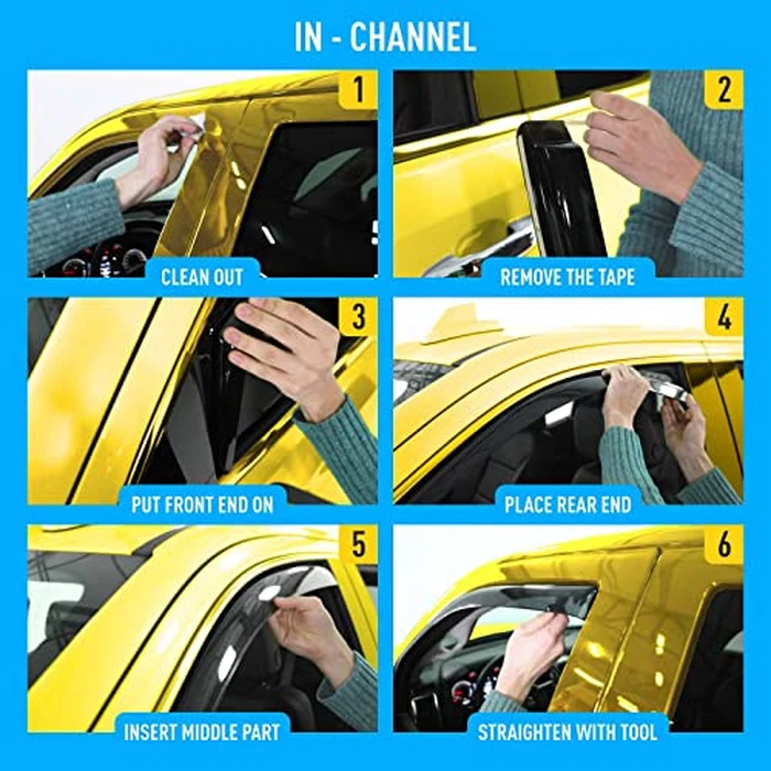 Extra Durable Window Deflectors in-Channel Window Visors Rain Guards Fit for F150 2021-2026 SuperCrew, Sun Visors, Wind Vent for Shades, Exterior Car Accessories - 4 pcs. AG0344 by AEROGUYS - Image 7