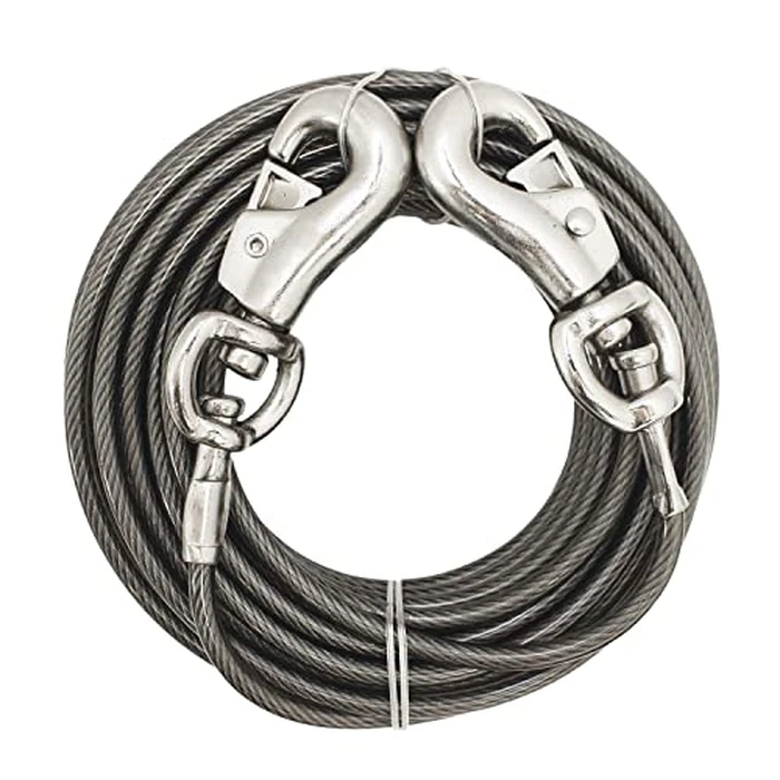 Prestige Super Beast XXL 40 Foot Heavy Duty Dog Tie Out Leash with Vinyl Coated Cable and Twin Swivel Snaps for Dogs Up to 250 Pounds by Boss Pet - Used - Good condition - CA$31.50
