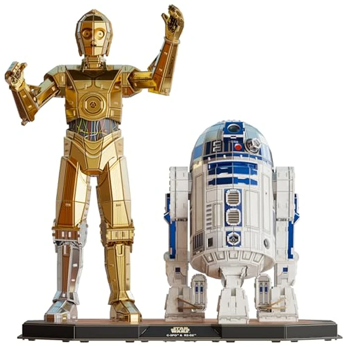 4D Build, Star Wars C-3PO & R2-D2 3D Model Kit with Stand, Star Wars Collectibles & Desk Décor, Adult Puzzles, Building Toys, 416 Pieces, 3D Puzzles, Gift Ideas for Ages 12 & Up by 4D Build - Image 8