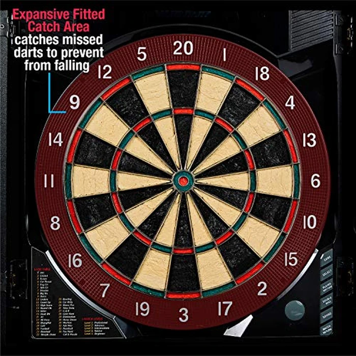 MD Sports Bristlesmart Smart Dartboard Cabinet with Digital X/O Cricket Scorekeeping and Steel Tip Dart Set by MD Sports - Image 5