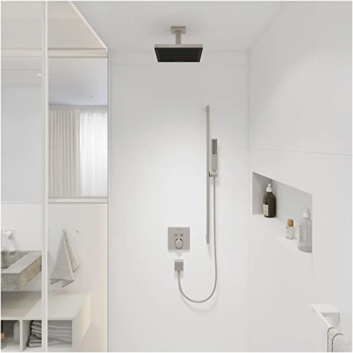 hansgrohe Pulsify E 4-inch Modern Showerarm in Matte Black, 24338671 by hansgrohe - Image 6