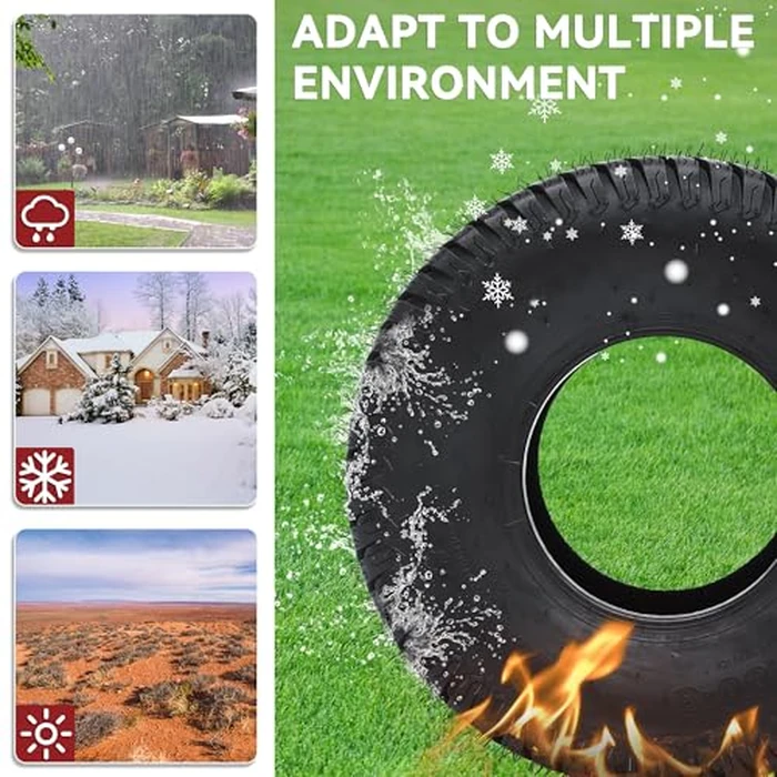 YITAMOTOR 20x10.00-8 Lawn Mower Tires (Set of 2), 4 Ply Tubeless Tractor Turf Tire, 20x10.00x8 Lawnmower Tires Fits Most Lawn & Garden Vehicle, 1190LBS Capacity by YITAMOTOR - Image 3