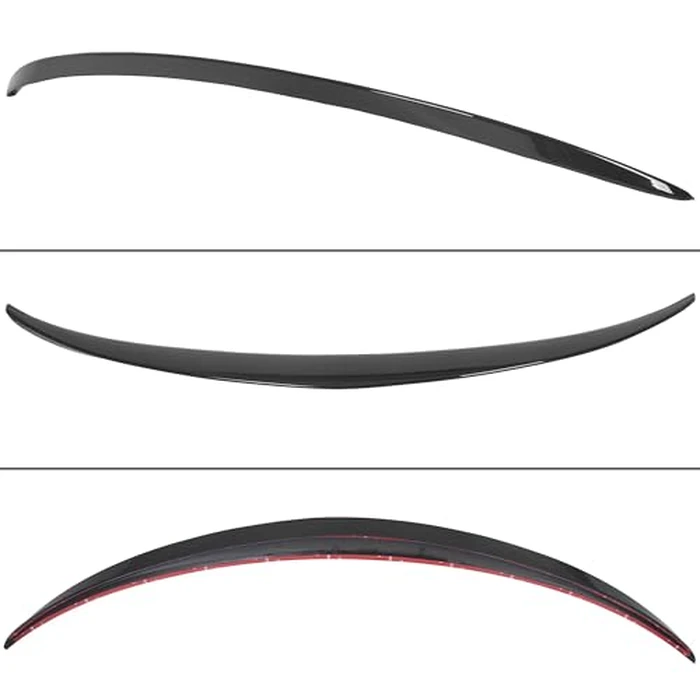 ECOTRIC Rear Spoiler Lip Compatible with 2015-2021 Mercedes Benz C Class W205 C200 C300 Sedan Gloss Black Painted Trunk Lip Wing Duckbill Spoiler by ECOTRIC - Image 9