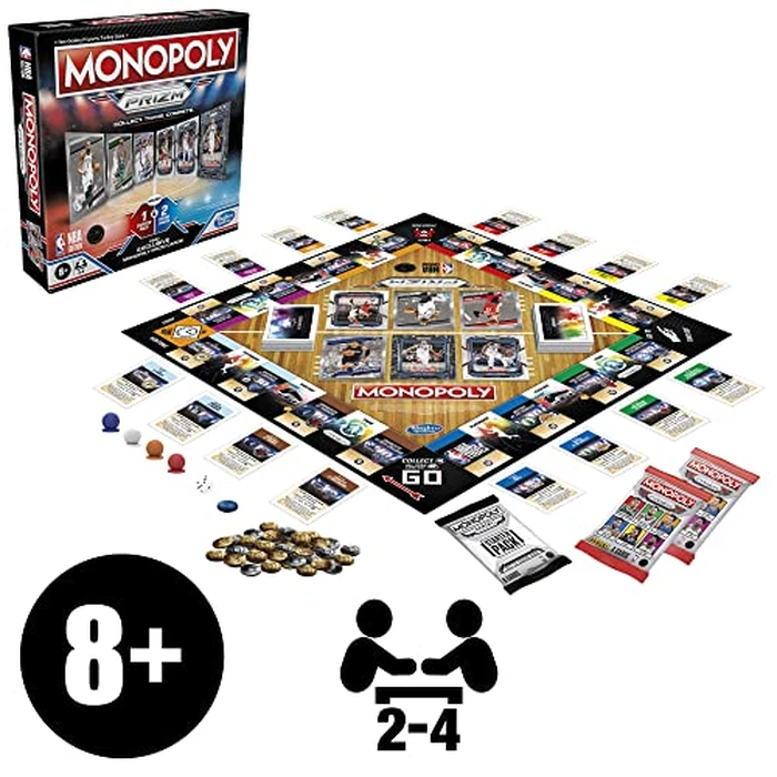 Monopoly Prizm: NBA Edition Board Game, Monopoly Game with Panini NBA Trading Cards for Ages 8+, Family Games for 2-4 Players, Kids Games (English) by Monopoly - Image 3