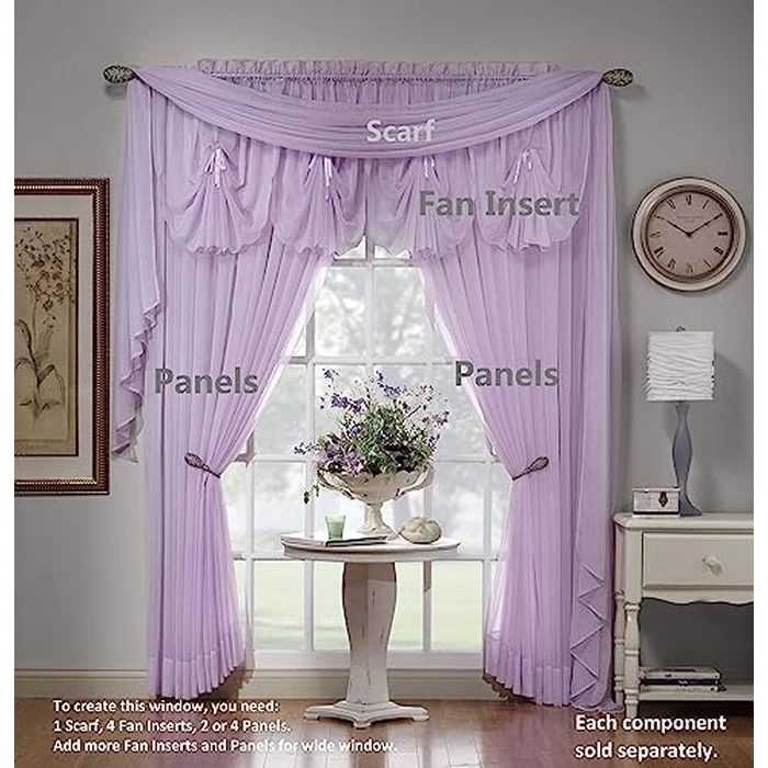 Today's Curtain Emelia Original Voile Scarf 144", White, 45" W x 144" L by Today's Curtain - Image 5