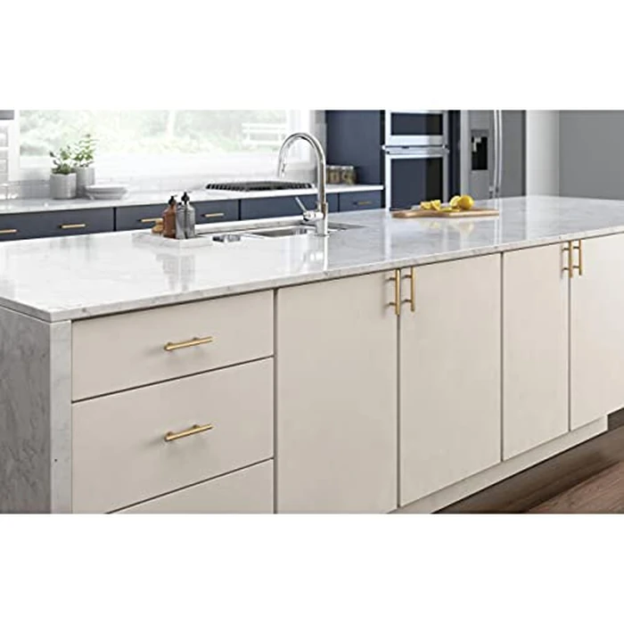 Franklin Brass Solid Bar (10-Pack) Cabinet Handles 3-3/4" Hole Center Modern Pulls | Champagne Bronze Hardware Kitchen Door, Drawers, Dressers, Furniture BAR096Z-CZ-B by Franklin Brass - Image 8