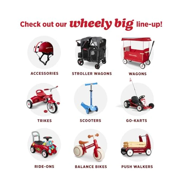 Radio Flyer City 4-in-1 Stroll 'N Trike, Red, for Riders 1-5 Years Old, 4 Riding Modes, 3 Point Harness with Comfort Pad, Parent Controlled Steering, Rear Storage, Stroller Tricycle for Toddlers by Radio Flyer - Image 8