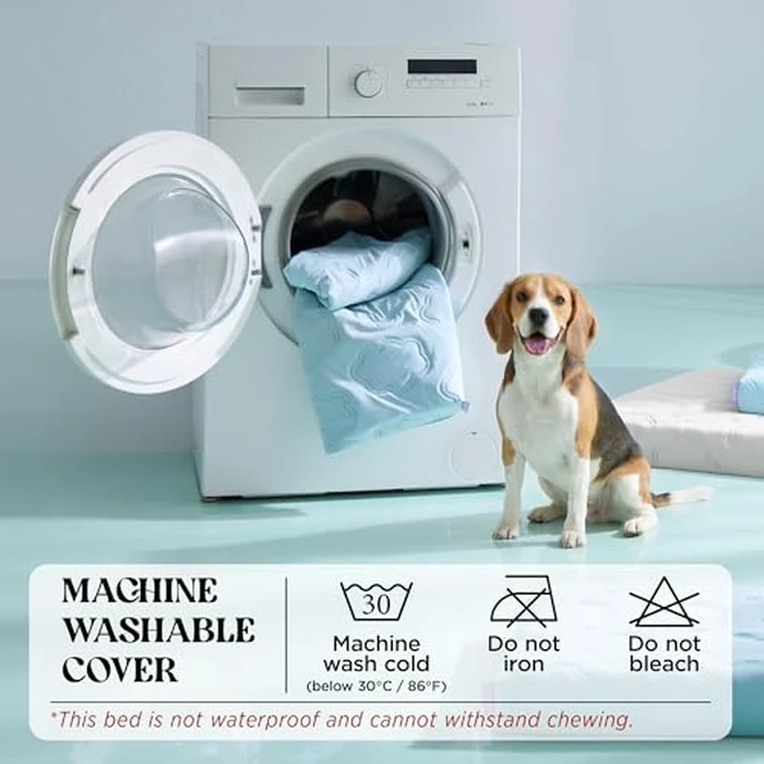 LE SURE Cooling Dog Bed for Small Dogs, Q-Max>0.5 Cooling Mat with Removable Washable Cover, Breathable Orthopedic Egg Crate Foam Summer Pad for Active/Long-Haired/Senior Pets/Cats/Puppy, 23x17 Inch by LE SURE - Image 8