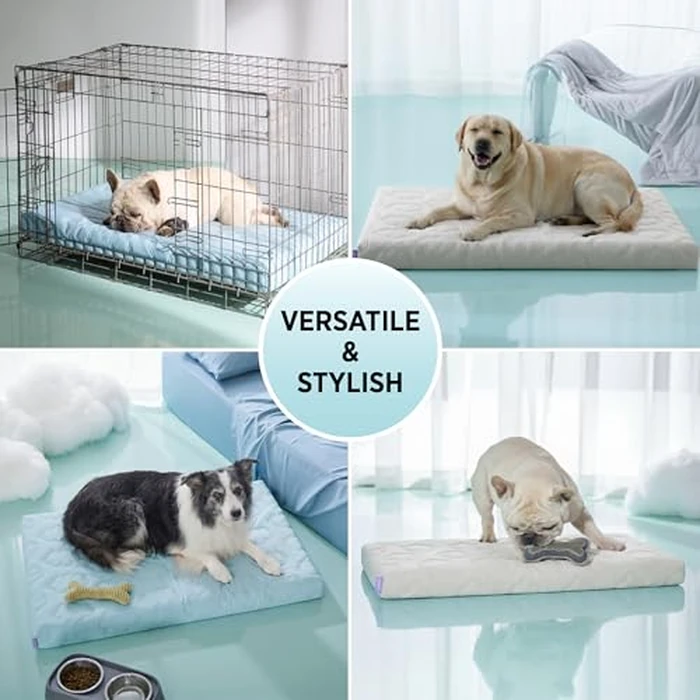 LE SURE Cooling Dog Bed for Small Dogs, Q-Max>0.5 Cooling Mat with Removable Washable Cover, Breathable Orthopedic Egg Crate Foam Summer Pad for Active/Long-Haired/Senior Pets/Cats/Puppy, 23x17 Inch by LE SURE - Image 9