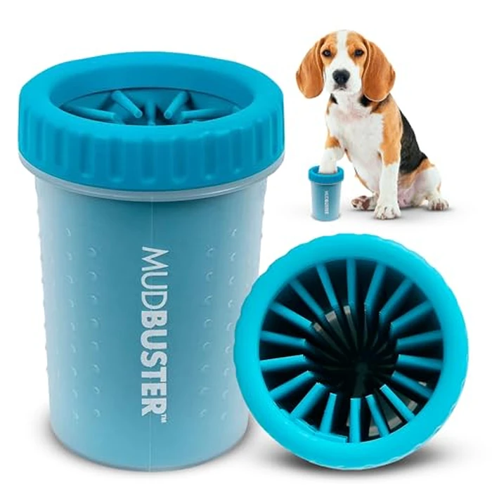 Dexas MudBuster Portable Dog Paw Cleaner, Medium, Blue - Premium Quality Pet Supplies and Accessories by Dexas - Image 1