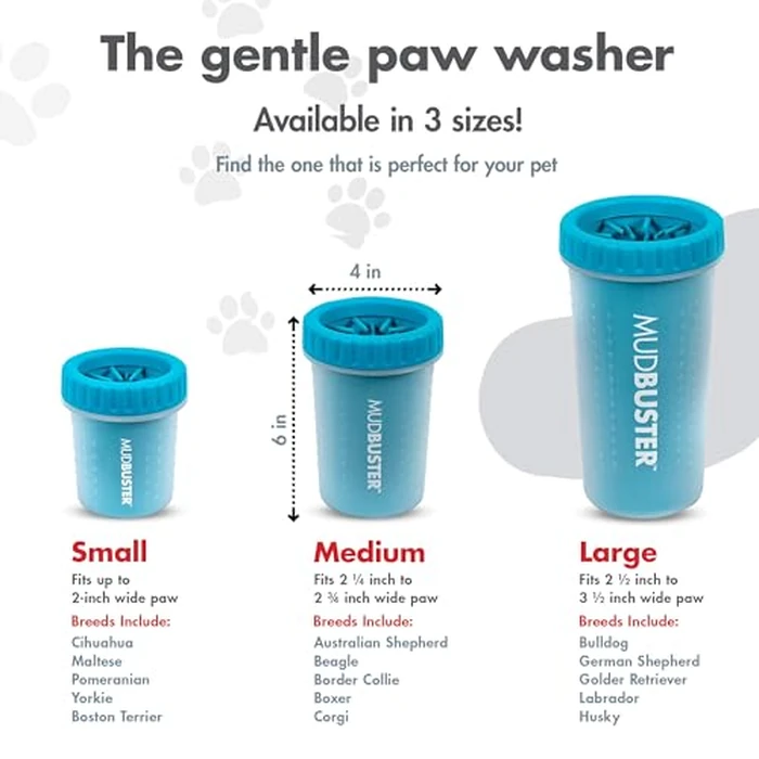 Dexas MudBuster Portable Dog Paw Cleaner, Medium, Blue - Premium Quality Pet Supplies and Accessories by Dexas - Image 3