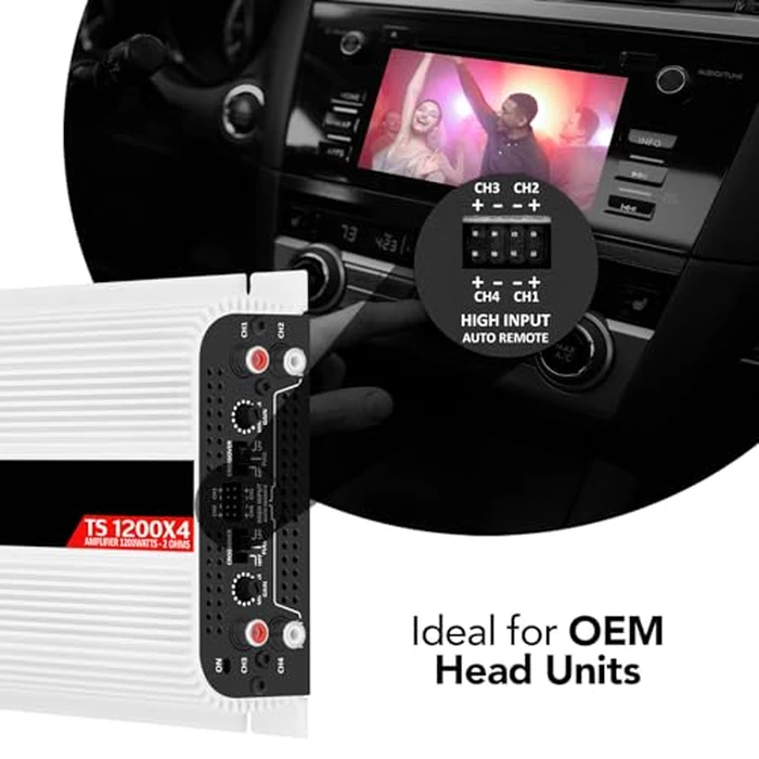 Taramps TS 1200x4 Amplifier Car Audio 1200W RMS 2 Ohms 4 Channels 2 Bridged Channels, Full Range Crossover Fixed RCA/Wire Input - Multichannel Class D by Taramp's - Image 9