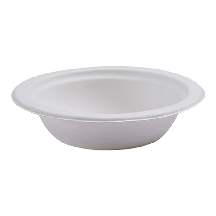 ECO PRODUCTS Compostable 12oz Molded Fiber Bowls, Case of 1000, Vanguard WorldView, Disposable, White, No PFAS, Lid Available, Tree-free Sugarcane, Soup Pasta Bowl, ASTM Compliant, BPI-Certified by ECO PRODUCTS - Used - Like New condition - US$46.75