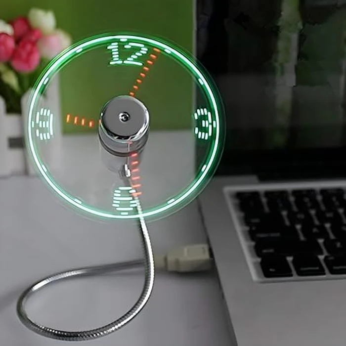 ONXE LED USB Clock Fan with Real Time Display Function,Stocking Stuffers for Men Christmas Gadgets,Father's Day Gifts,1 Year Warranty by ONXE - Used - Like New condition