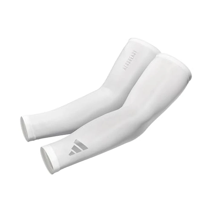 adidas Aeroready Compression Arm Sleeves - White - L/XL by adidas - Image 1