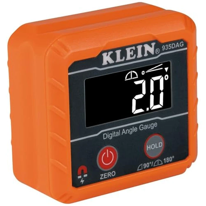 Klein Tools 935DAG Digital Electronic Level and Angle Gauge, Measures 0 - 90 and 0 - 180 Degree Ranges, Measures and Sets Angles by KLEIN TOOLS - Image 1