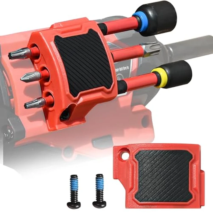 Magnetic Bit Holder for Milwaukee M12 GEN3 Impact Driver, Tool Holder with Two Screws, Red by TMEDW - Image 1